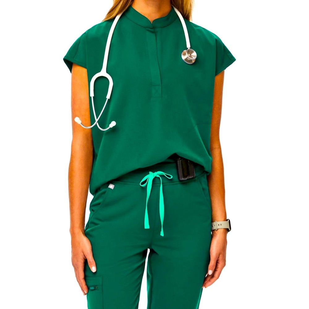Figs Hunter green scrub set